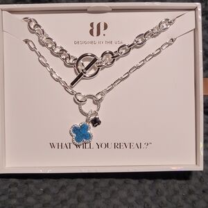 FREE OG W/purchase - Layered Necklace with Turquoise Clover Charm